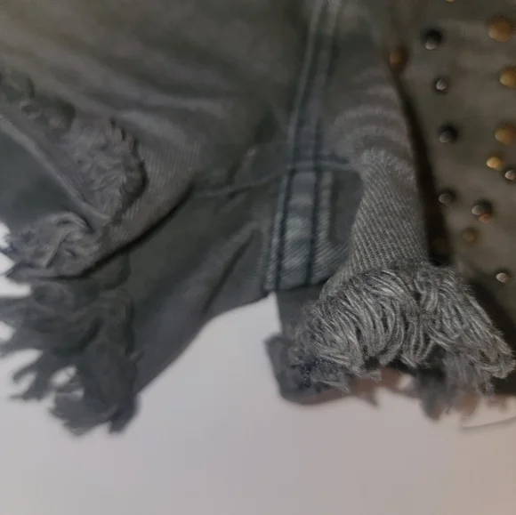 Free People Hippie Studded Shorts Size 26 Black - Picture 7 of 8